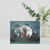 Carte Postale Papercut Zombie Graveyard & Ghosts (Debout devant)