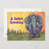 Carte Postale Papeterie éléphante (Devant / Derrière)