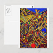 Carte Postale Papeterie éparse (expressionnisme abstrait) (Devant / Derrière)