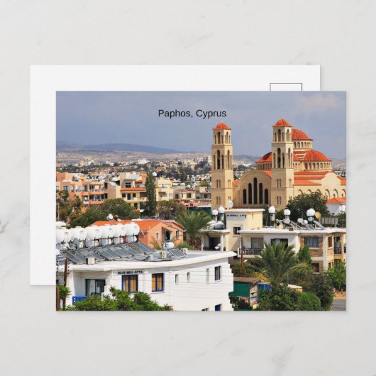 Carte Postale Paphos, Chypre pittoresque vue, (Devant / Derrière)