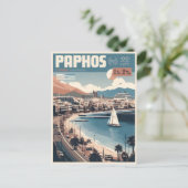 Carte Postale Paphos City, Chypre cadeau de vacances souvenir (Debout devant)