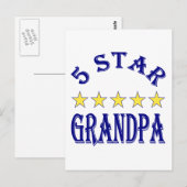 Carte Postale Papi cinq étoiles (Devant / Derrière)