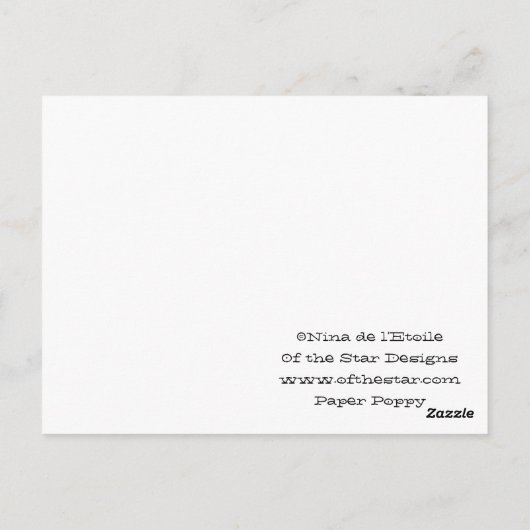 Carte Postale Papier (Dos)