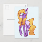 Carte postale Papier à cartons violet stylisé (Devant / Derrière)