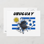 Carte Postale Papier à lettres Football Uruguay (Devant / Derrière)
