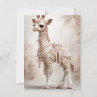 Papier à rebut de girafe victorienne rose découpag