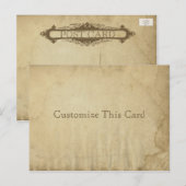 Carte Postale Papier blanc Grungy Antique Tiré - do-it-yourself  (Devant / Derrière)