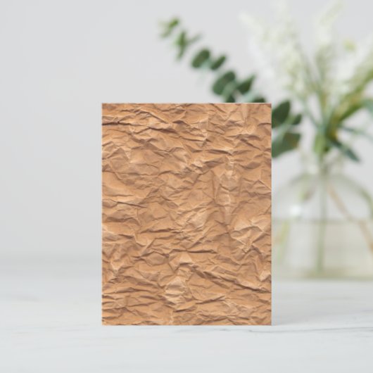 Carte Postale Papier Brown écrasé (Debout devant)