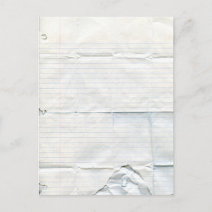 Carte postale papier carnet