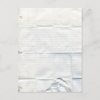 Carte postale papier carnet