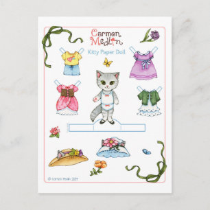 Carte postale Papier Chat Cute Kitty