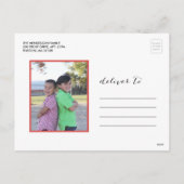 Carte postale Papier de Noël d'hiver (Dos)