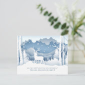 Carte Postale Papier de Noël Moderne Coupe Salutation d'entrepri (Debout devant)