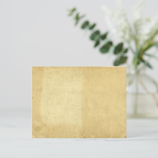 Carte Postale Papier de parchemin en métal blanc rustique ancien (Debout devant)