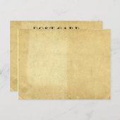 Carte Postale Papier de parchemin en métal blanc rustique ancien (Devant / Derrière)