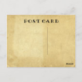 Carte Postale Papier de parchemin en métal blanc rustique ancien (Dos)