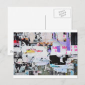 Carte Postale Papier déchiré par style de Banksy de mur de (Devant / Derrière)