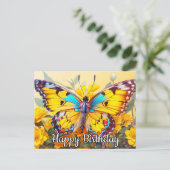 Carte Postale Papier design papillon coloré et beau (Debout devant)