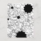 Carte Postale Papier dessin abstrait de conception de trait de c (Devant)