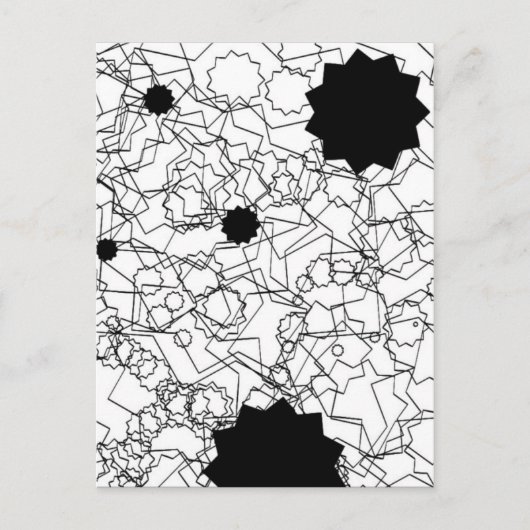 Carte Postale Papier dessin abstrait de conception de trait de c (Devant)