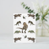 Carte Postale Papier Dinosaure (Debout devant)