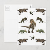 Carte Postale Papier Dinosaure (Devant / Derrière)