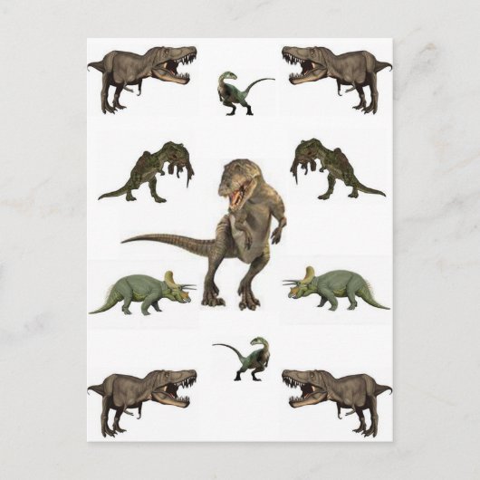 Carte Postale Papier Dinosaure (Devant)