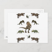 Carte Postale Papier Dinosaure (Devant / Derrière)