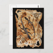 Carte Postale Papier Goannas (Devant / Derrière)