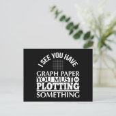 Carte Postale Papier Graphique Plotting Quelque Chose Pun Enseig (Debout devant)