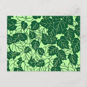 Carte Postale Papier japonais, émeraude et vert citron