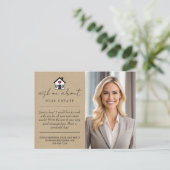 Carte Postale Papier Kraft Demandez-moi à propos de la promotion (Debout devant)