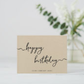 Carte Postale Papier Kraft Joyeux Anniversaire Professionnel  (Debout devant)