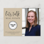 Carte Postale Papier Kraft moderne Marketing immobilier Ajouter  (Devant)