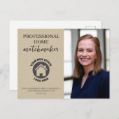 Carte Postale Papier Kraft moderne Marketing immobilier Ajouter (Devant / Derrière)