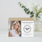 Carte Postale Papier Kraft Professionnel Votre Ville Immobilier  (Debout devant)