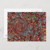 Carte Postale Papier marbré français vintage (Devant / Derrière)