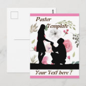 Carte Postale Papier mariage (Devant / Derrière)