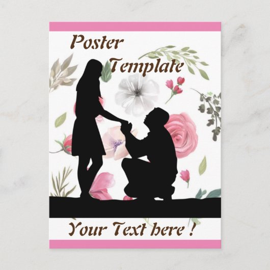 Carte Postale Papier mariage (Devant)