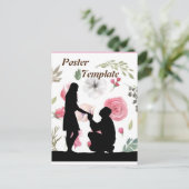 Carte Postale Papier mariage (Debout devant)