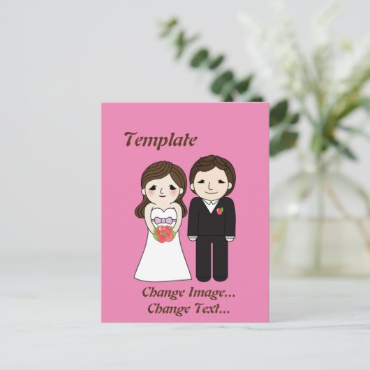 Carte Postale Papier mariage (Debout devant)