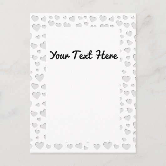 Carte Postale Papier moulé en forme de coeur coupé (Devant)