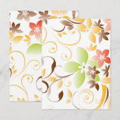 Carte Postale Papier mural à fleurs 5 (Devant / Derrière)