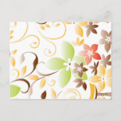 Carte Postale Papier mural à fleurs 5 (Dos)