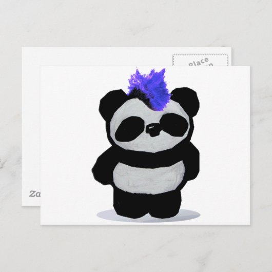 Carte Postale Papier Panda (Devant / Derrière)