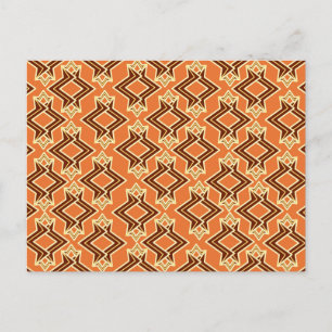 Carte Postale Papier peint Art Déco, Terracotta / Rouille