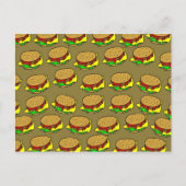 Carte Postale Papier peint Burger (Devant)