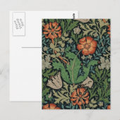 Carte Postale Papier peint classique William Morris Compton (Devant / Derrière)