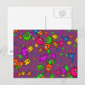 Carte Postale Papier peint de bactéries (Devant / Derrière)