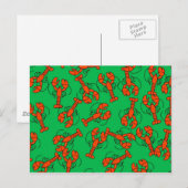 Carte Postale Papier peint de homard (Devant / Derrière)